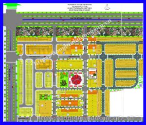 Sơ đồ phân lô dự án Khu dân cư Phú Hồng Thịnh 6 , 9 ,10  phường Bình An, Tp Dĩ An, Bình Dương