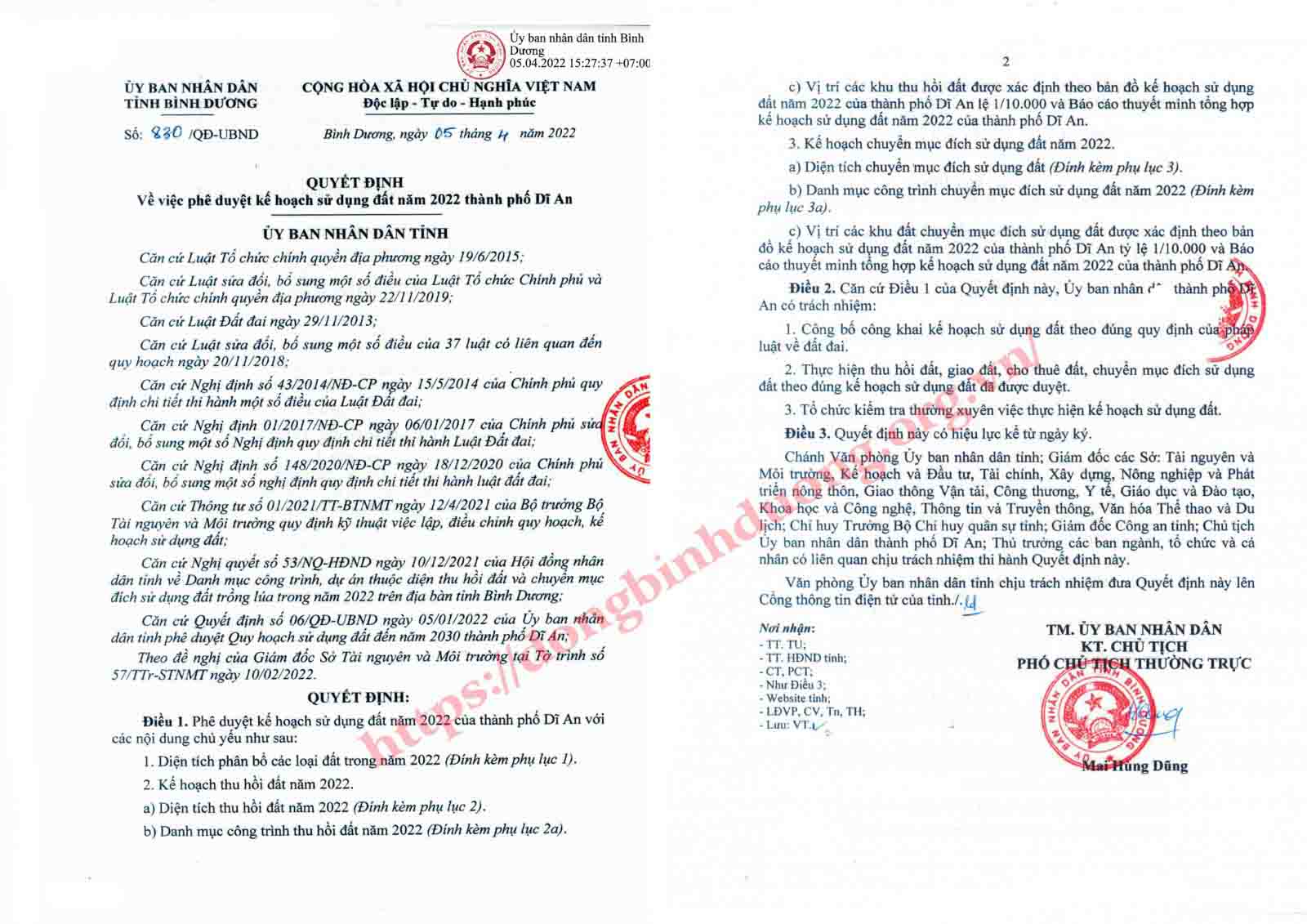 Dự Án Đông Bình Dương Lừa Đảo - Liệu Rằng Dự Án Có Lừa Đảo Hay Không ? 13 Quyết định Số: 830 /QĐ-UBND Về việc phê duyệt kế hoạch sử dụng đất năm 2022 thành phố Dĩ An
