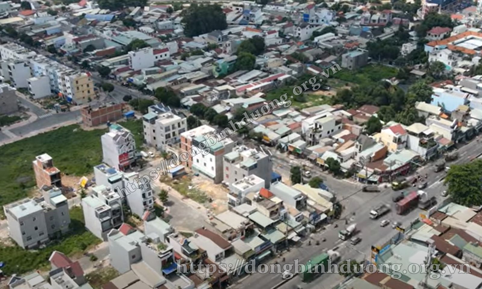 Thông Tin Dự Án Khu Dân Cư Phú Hồng Thịnh 6 Bình An Dĩ An Bình Dương 12 Hình ảnh thực tế khu dân cư Phú Hồng Thịnh 6, 9, 10 từ ngã ba Suối Lồ