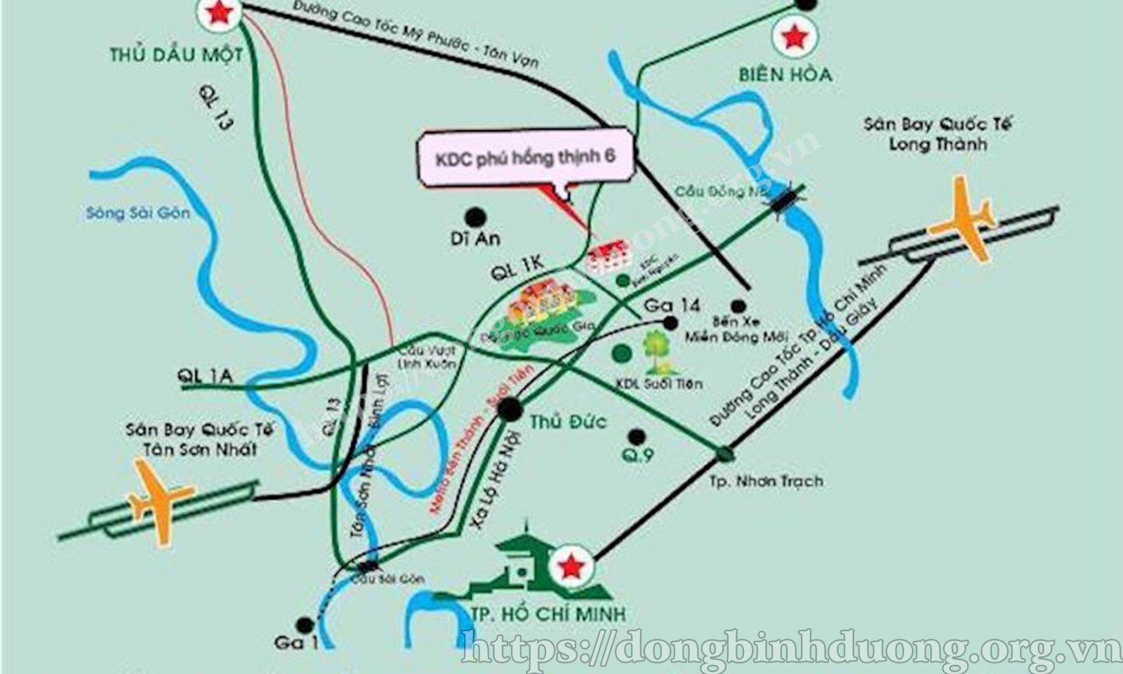 Thông Tin Dự Án Khu Dân Cư Phú Hồng Thịnh 6 Bình An Dĩ An Bình Dương 9 Vị trí dự án khu dân cư Phú Hồng Thịnh 6 phường Bình An, Tp Dĩ An, Bình Dương