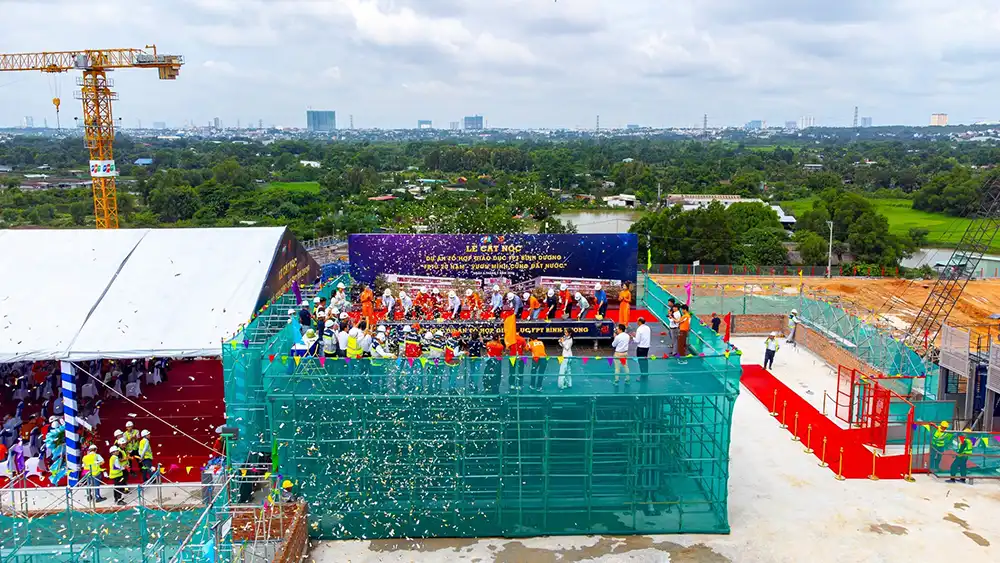 Cất Nóc Tổ Hợp Giáo Dục Fpt Bình Dương – Dự Án 84.000 M² Đón Sinh Viên 2027 2 Cất nóc tổ hợp giáo dục FPT Bình Dương