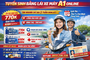 Chi Phí Thi Bằng Lái Xe Máy A1